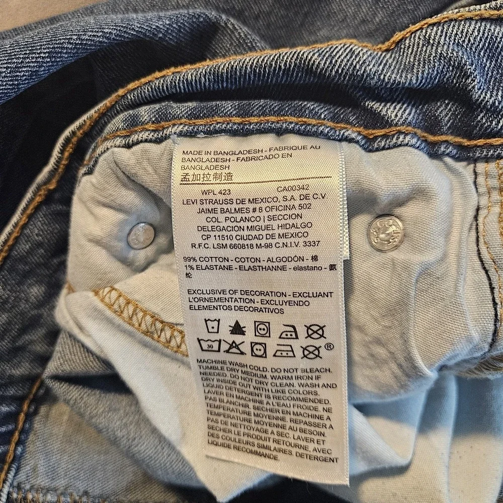 Levi Strauss Signature Gold Jeans Mens 44x30 Regular Fit Blue Denim Stretch‎